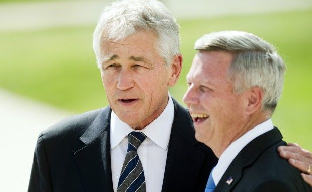 Chuck Hagel in Omaha